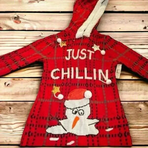 Ugly Christmas Sweater Junior's Size Large “Just Chillin” Tunic-Length Sweater